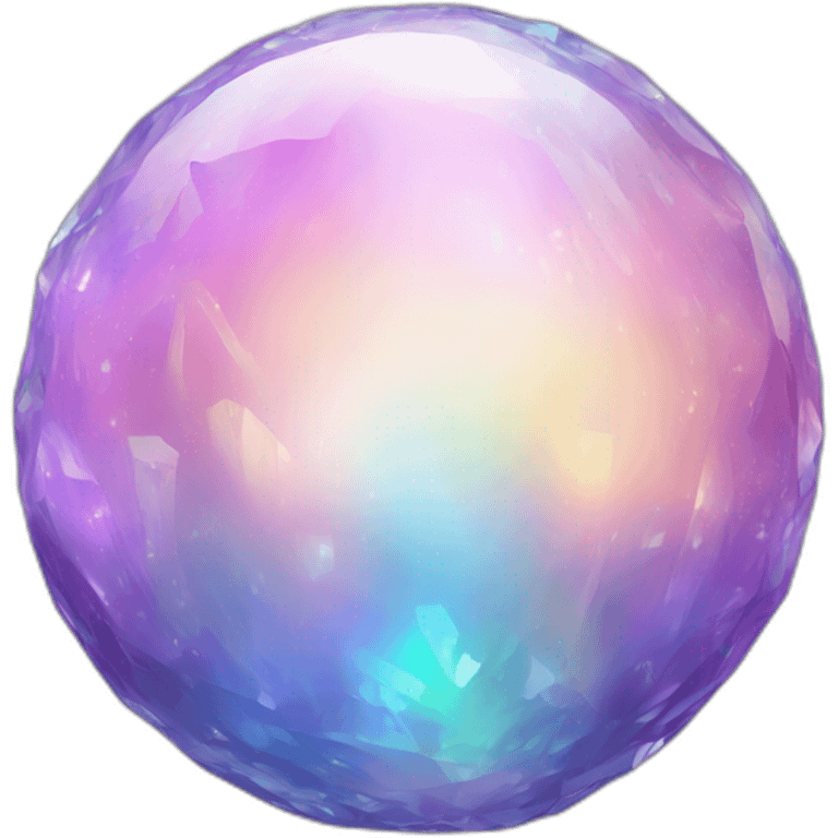 Iridescent crystal orb emoji