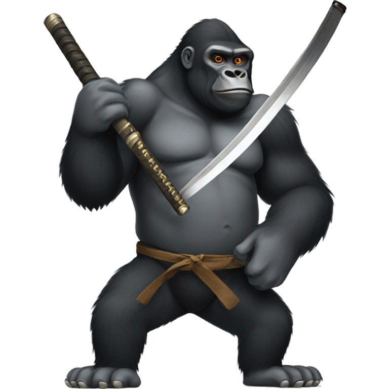 gorilla with katana emoji