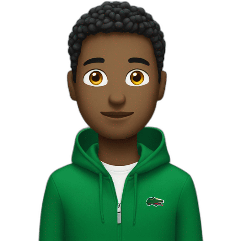 Black guy using lacoste hoodie emoji