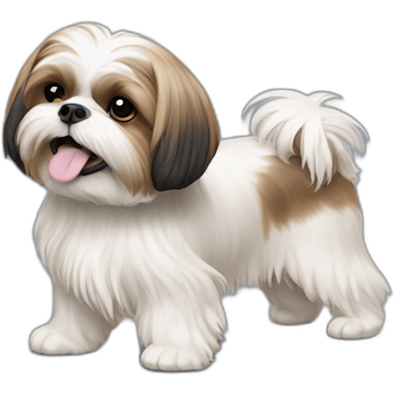 shih tzu chasing tail emoji