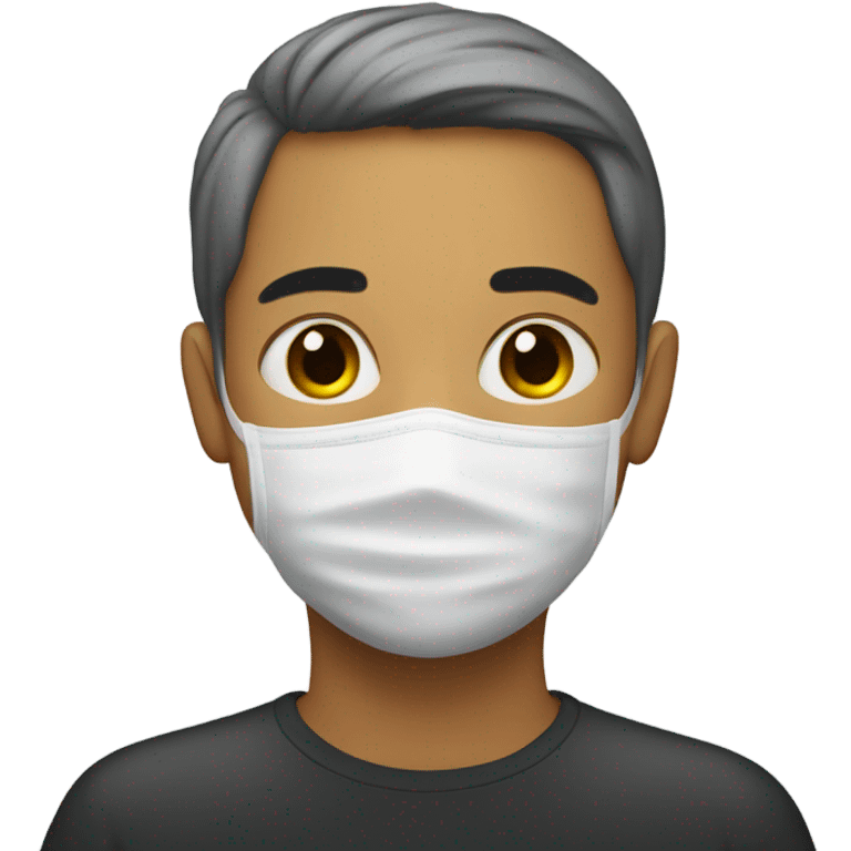 masked indoor portrait  emoji