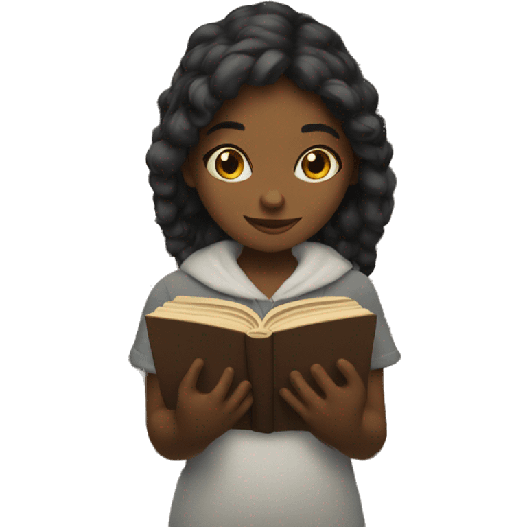 Girl reading a book emoji