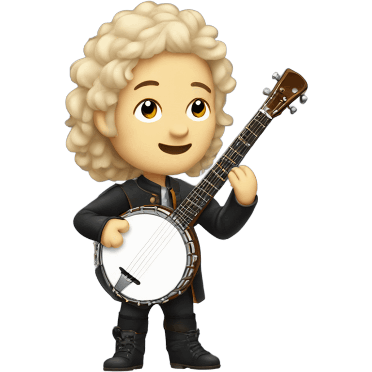 Vivaldi chibi standing banjo  emoji