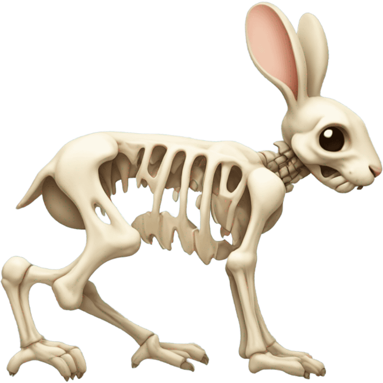 Skeleton rabbit emoji