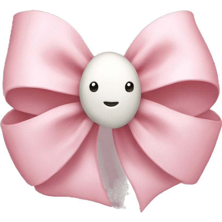 Light pink rapana with bow emoji