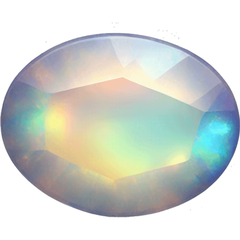 Opal oval gem emoji