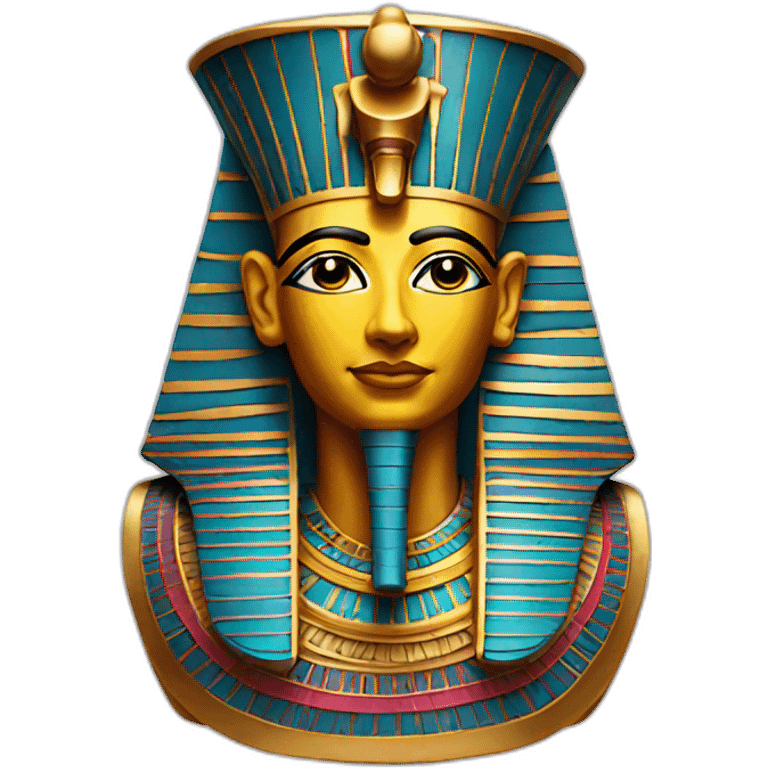 colourful statue of egypt god in hat emoji