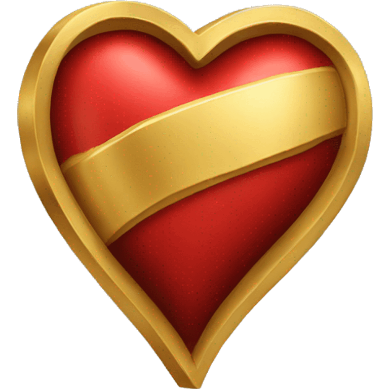 gold and red heart emoji