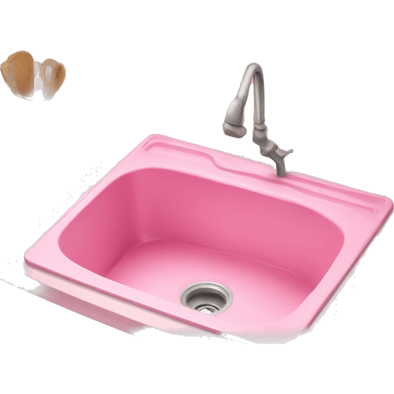 Pink kitchen sink emoji