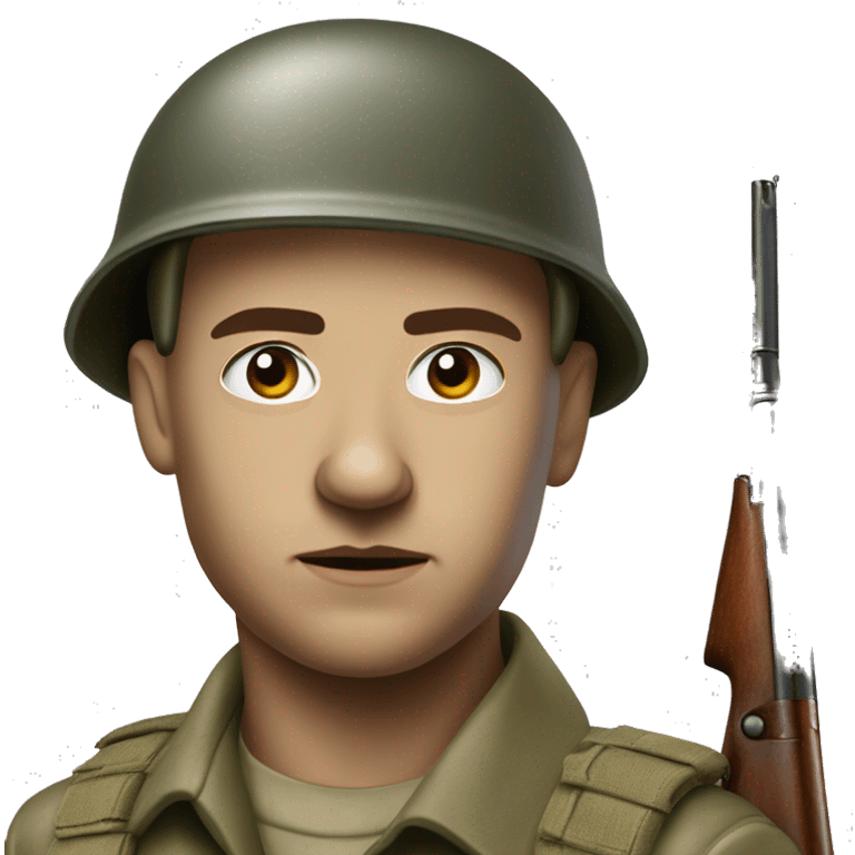 photorealistic serious infantryman world war ii emoji