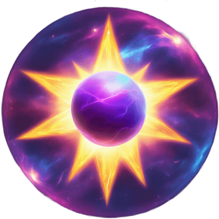 astral projection explosive star inside a ball emoji