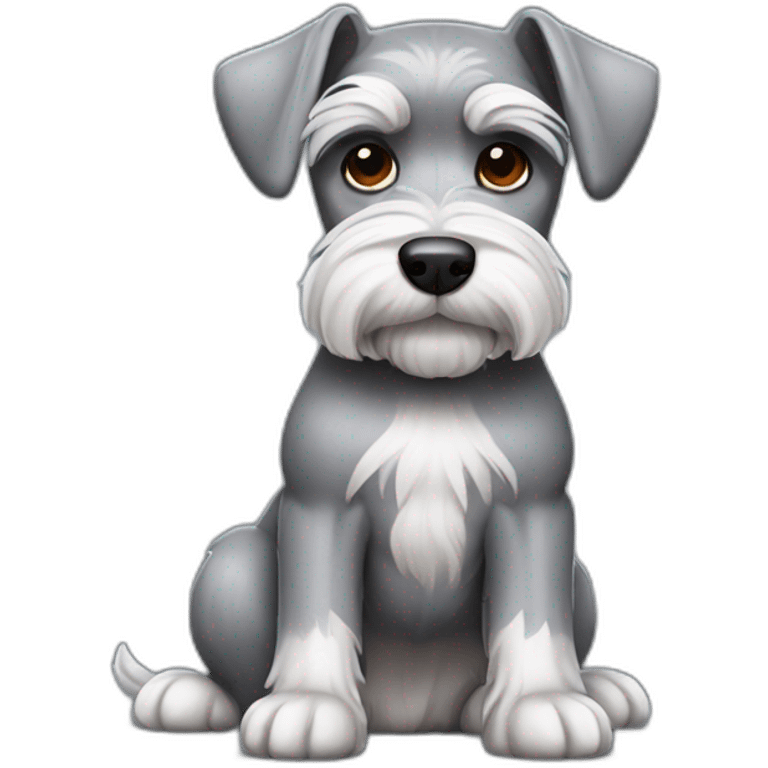 perro schnauzer plata cuerpo emoji