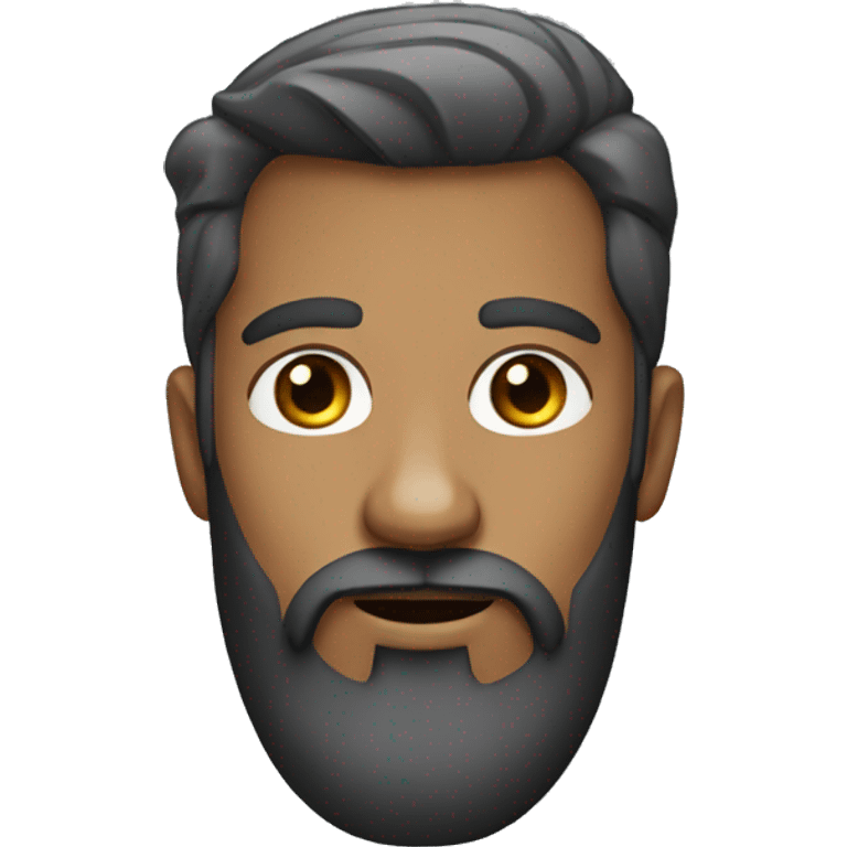 male portrait with beard long h emoji