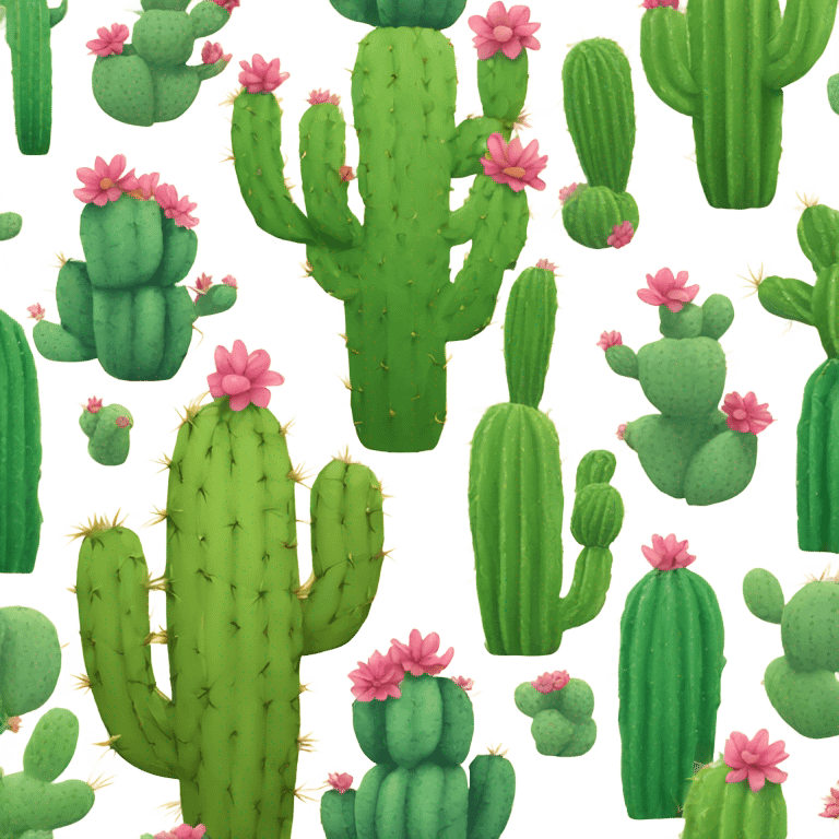 Cactus couleur arc en ciel  emoji