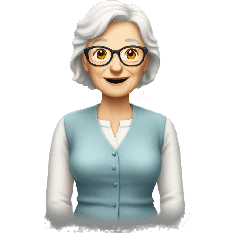 senior white lady emoji