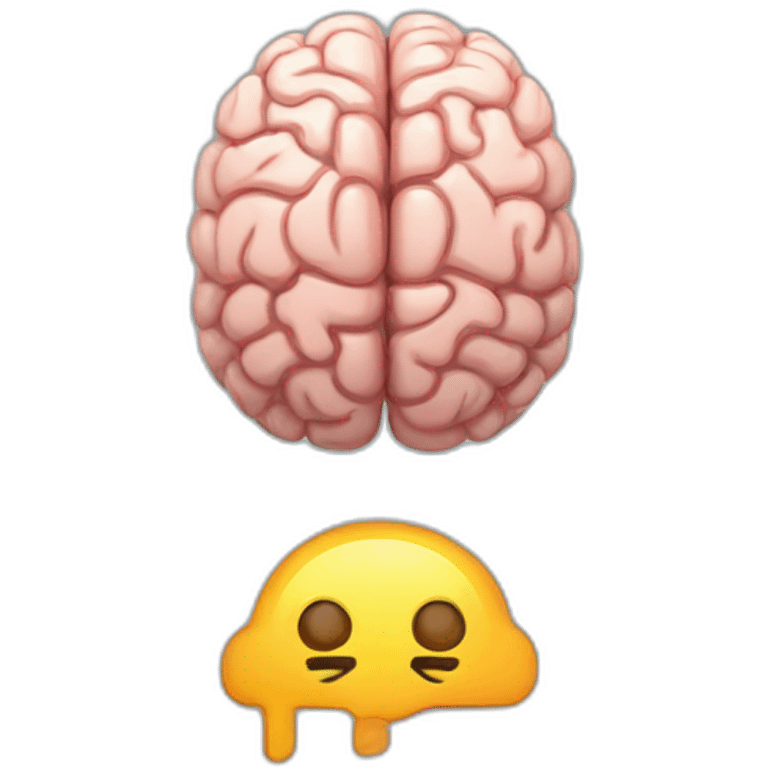 brain with an energy bar low battery emoji