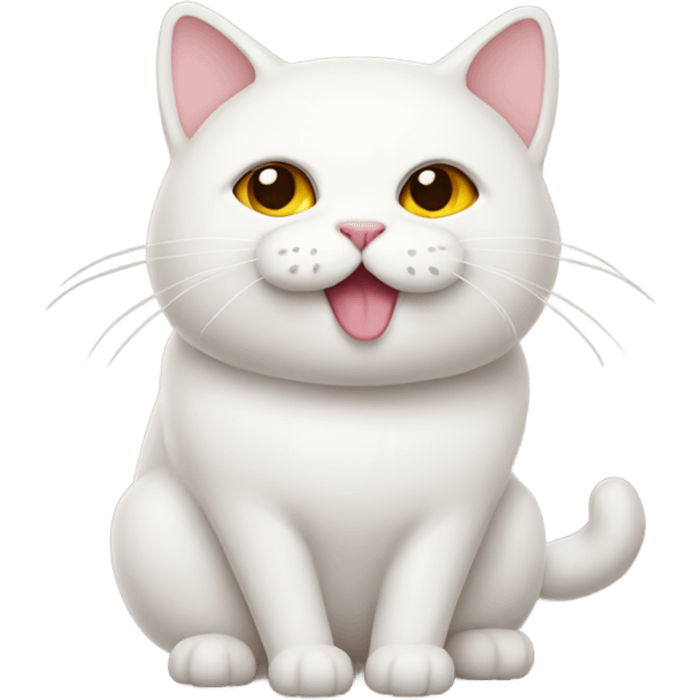 Marshmallow made into a cat emoji