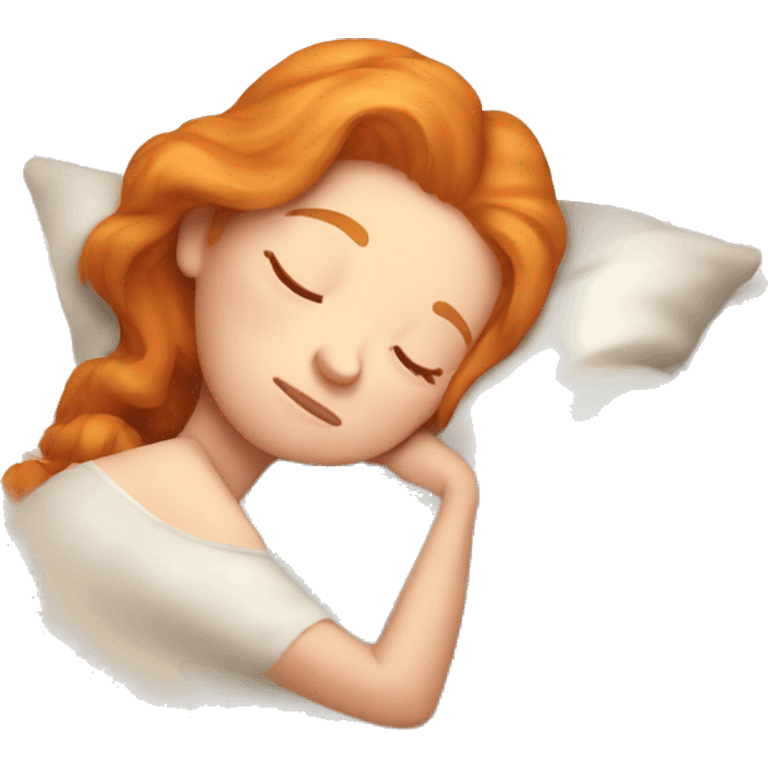 Ginger pretty girl sleepingemoji emoji