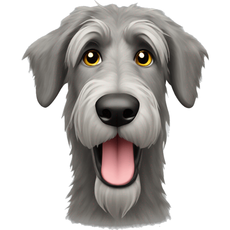 Grey irish wolfhound large emoji