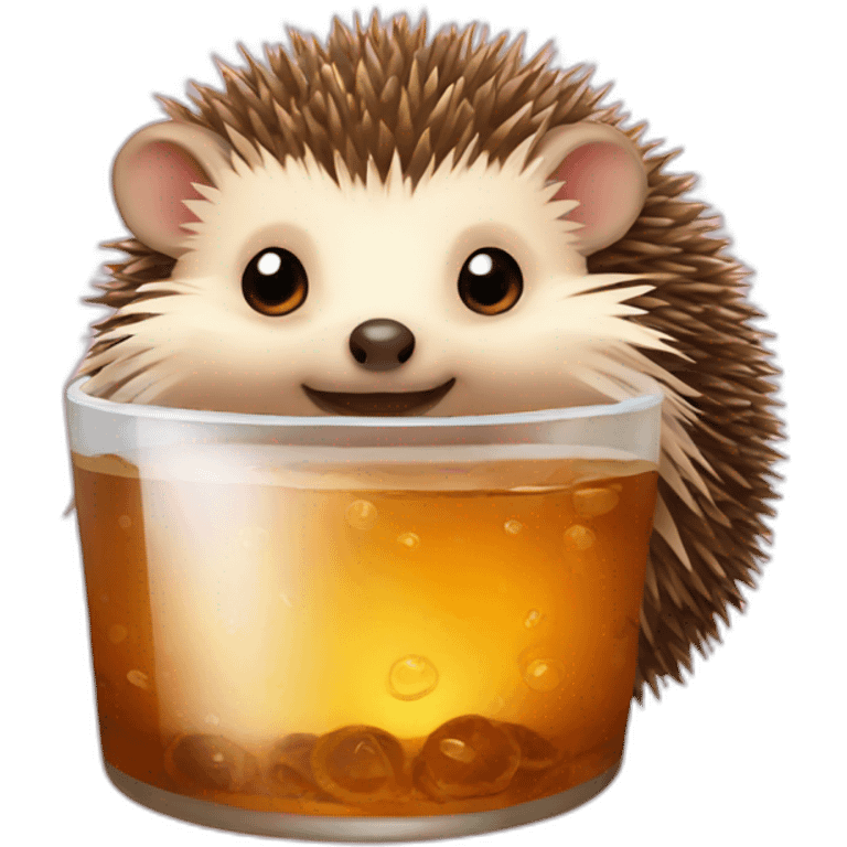 Hedgehog drink emoji