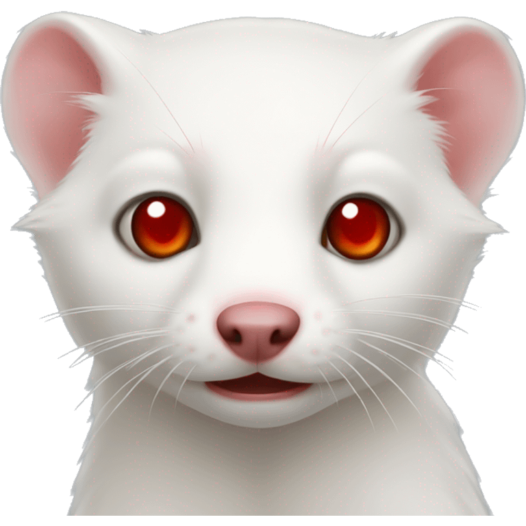 white ferret red eyes with only one ear emoji