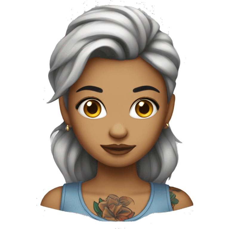 Tattooed girl emoji