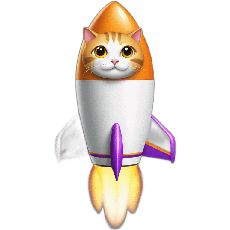 cat on a rocket emoji