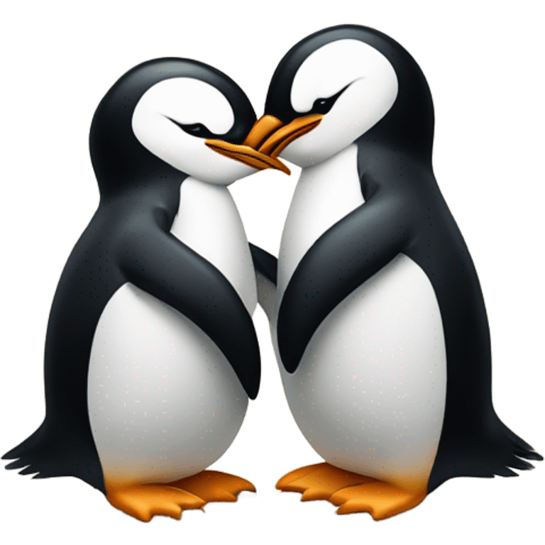 Penguin in love emoji