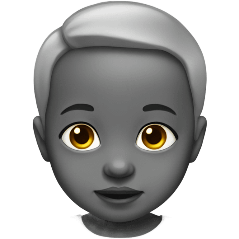 Baby with grey skin emoji