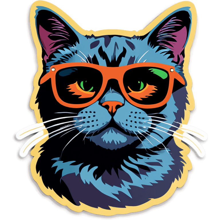 Cat with sunglasses emoji