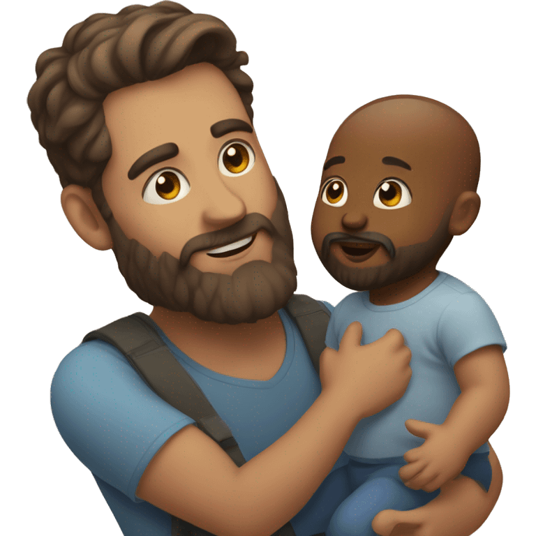 bearded man with a baby  emoji