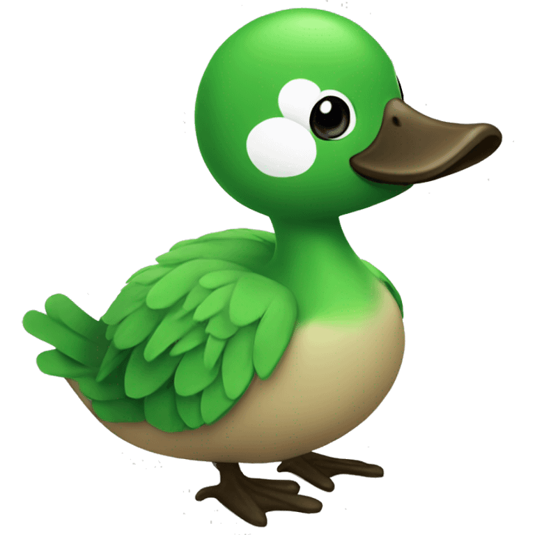 Pato verde emoji