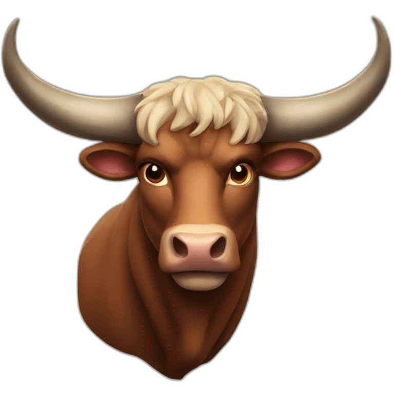 Horned bull emoji