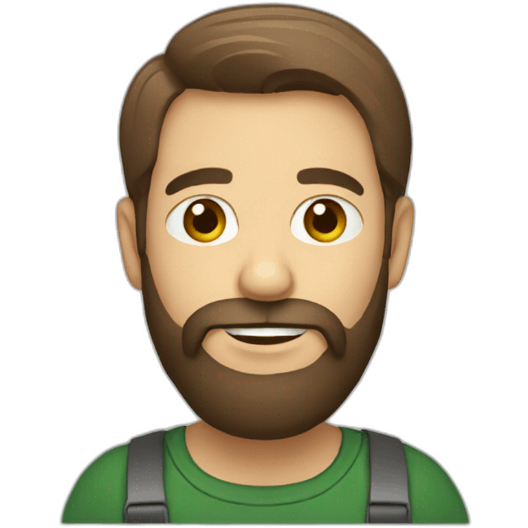 bearded man holding a coffee cup emoji