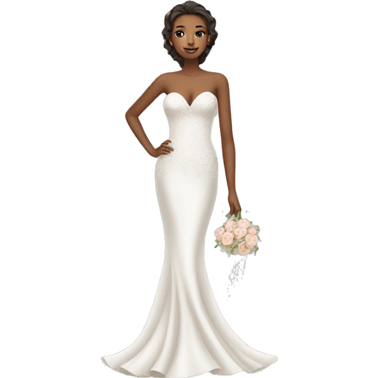 Mermaid style wedding dress  emoji