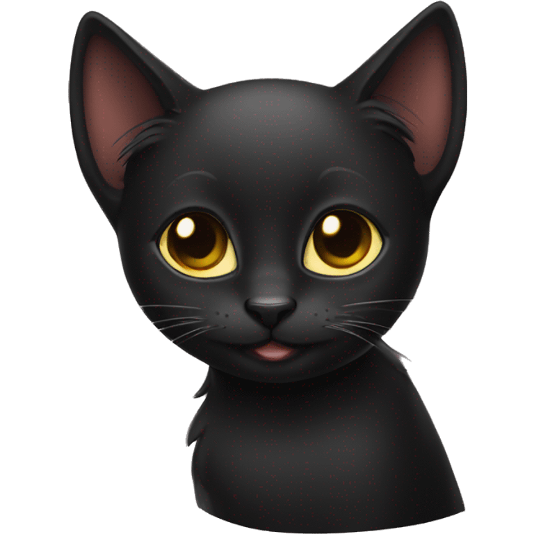 Black cat love emoji