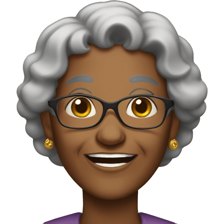 old black lady happy emoji