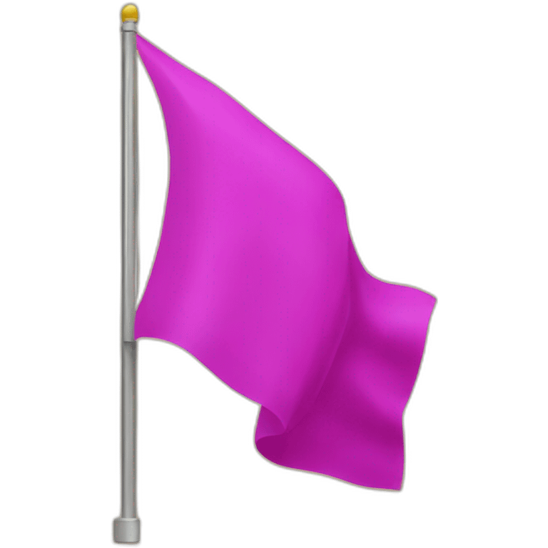 big fuchsia flag with small white inscription "idea" emoji