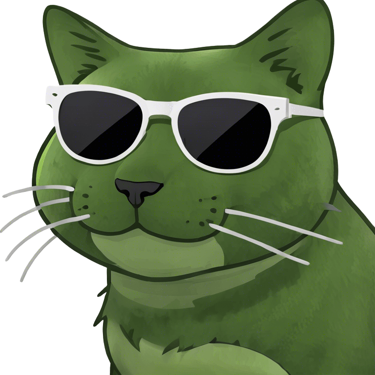 Cat with sunglasses emoji