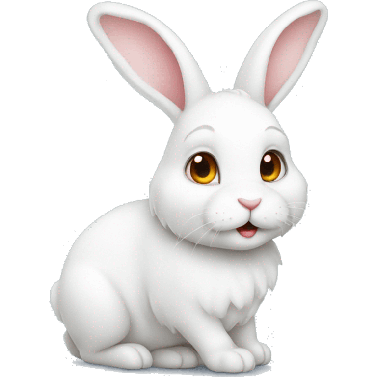 cute white rabbit emoji