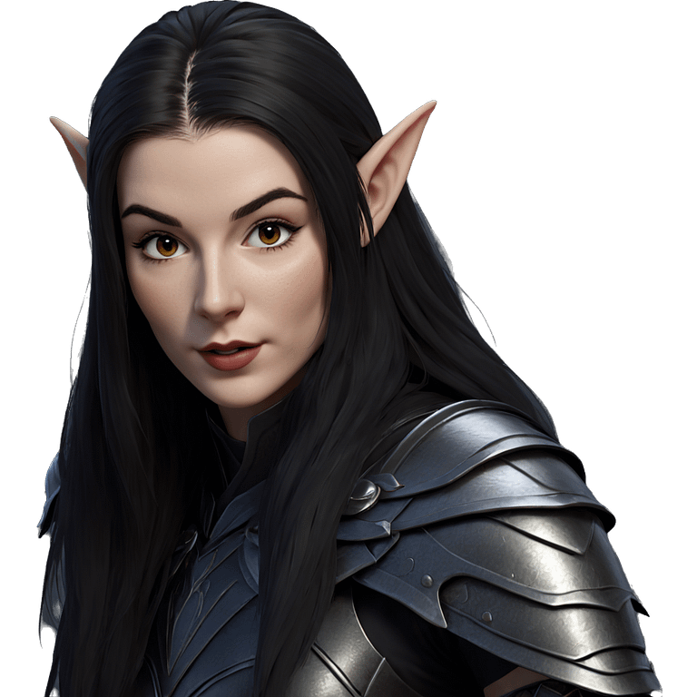 realistic elven warrior portrait emoji