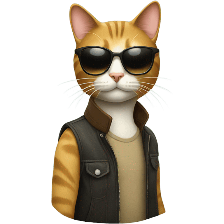 Cat with sunglasses emoji