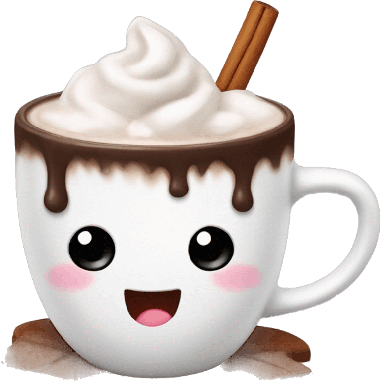 Cute cup of hot coco emoji