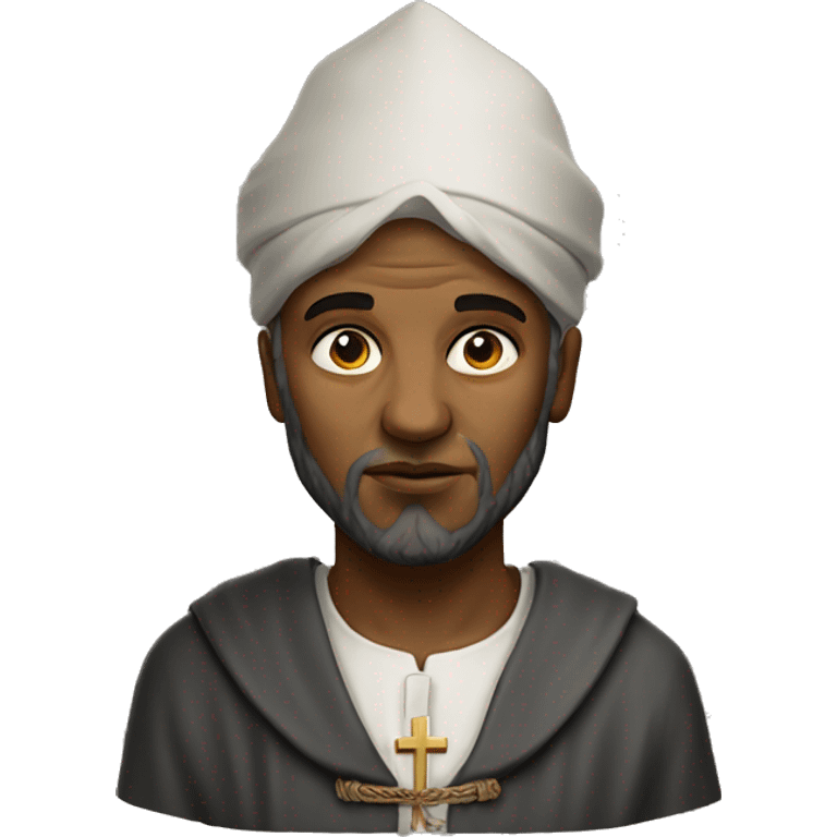 religious pilgrim photorealistic serious emoji