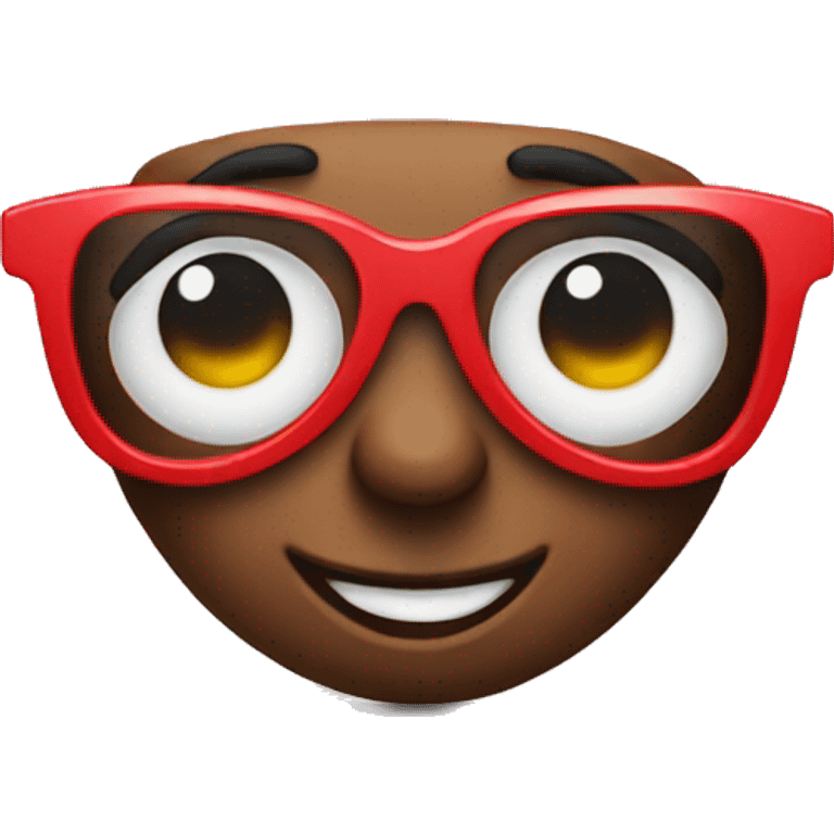 Emoji with heart glasses emoji