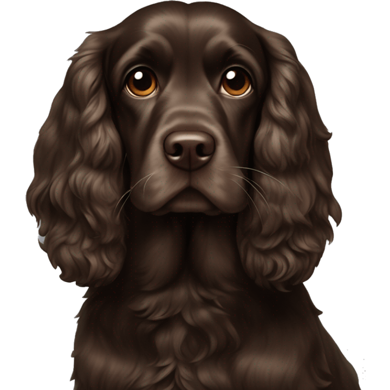 Cocker spaniel dark Brown emoji