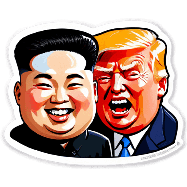 Donald trump and Kim Jong Un Loving emoji