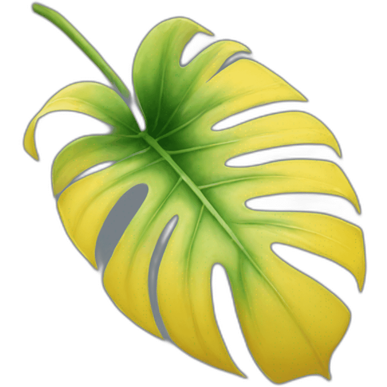 Yellow monstera leaf emoji