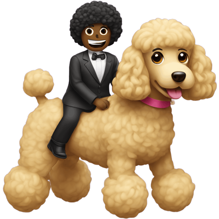 A noodle riding a poodle emoji