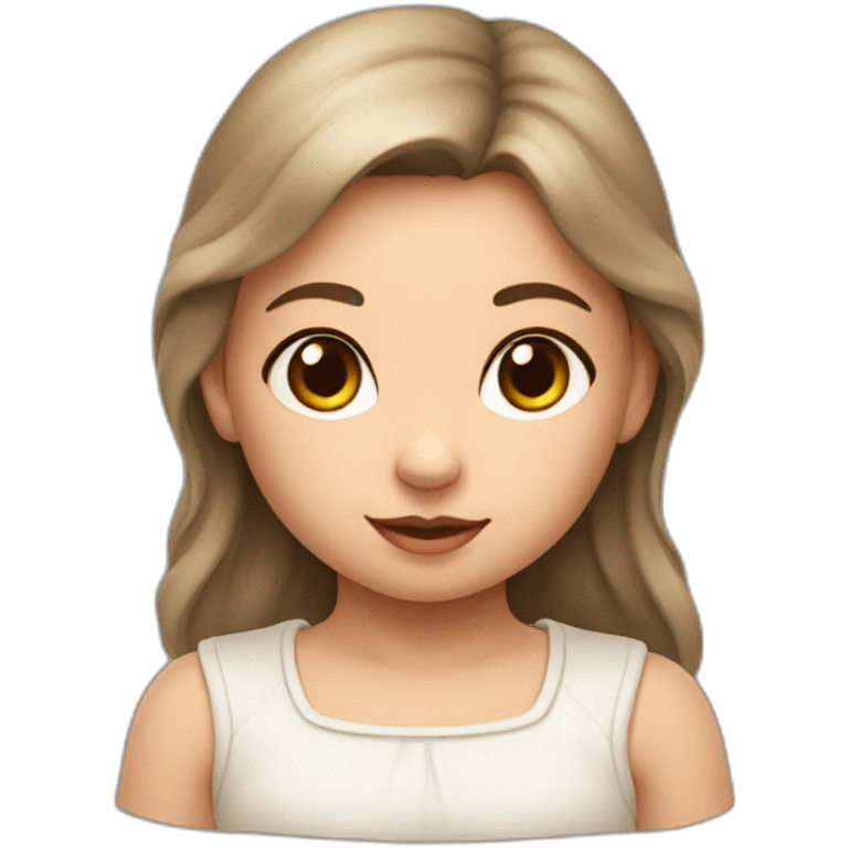 Bébé chauve fille couleur de peat emoji